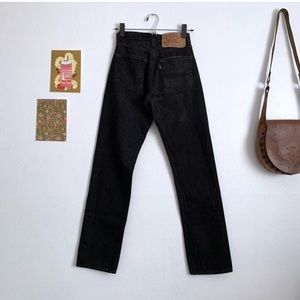 Vintage Levi’s 501 black jeans, size 23/24 xs